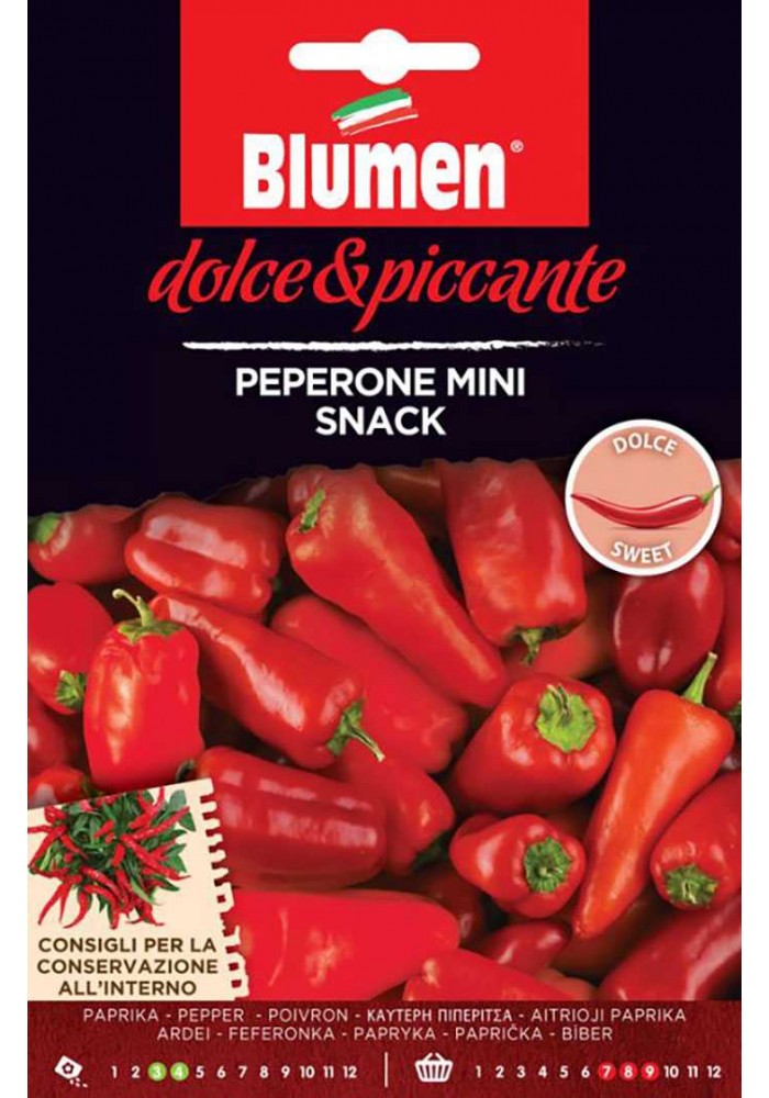 Peperone Dolce Mini Snack Rosso - Blumen